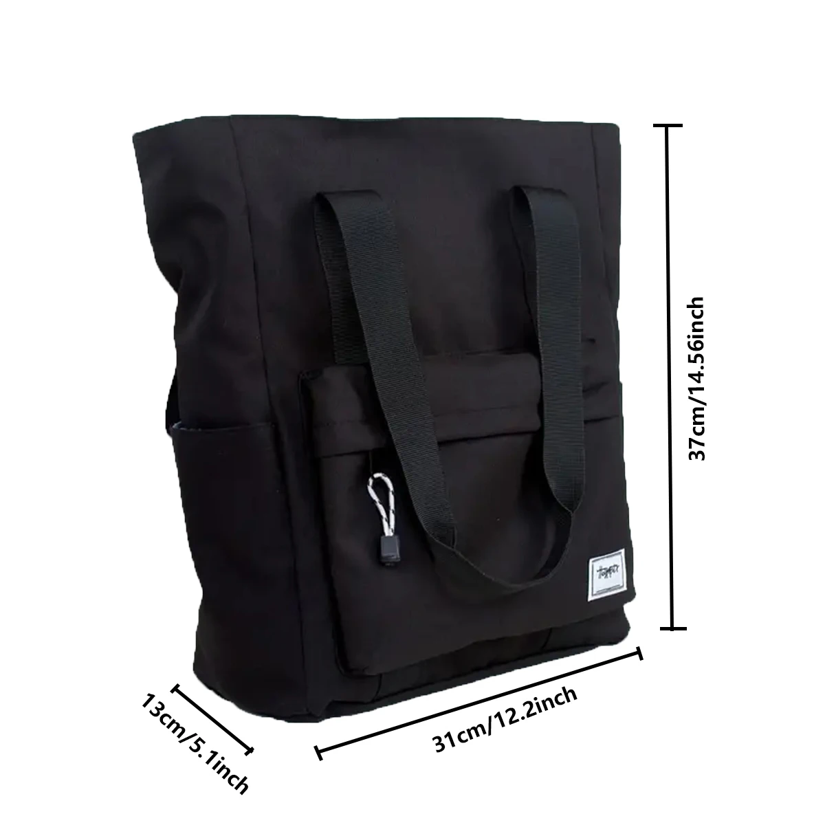 Large Capacity Canvas Tote Bag, Casual Shoulder Handbag, Multi-Pocket School Book Bag, Waterproof Commuter Bag for Men Women
