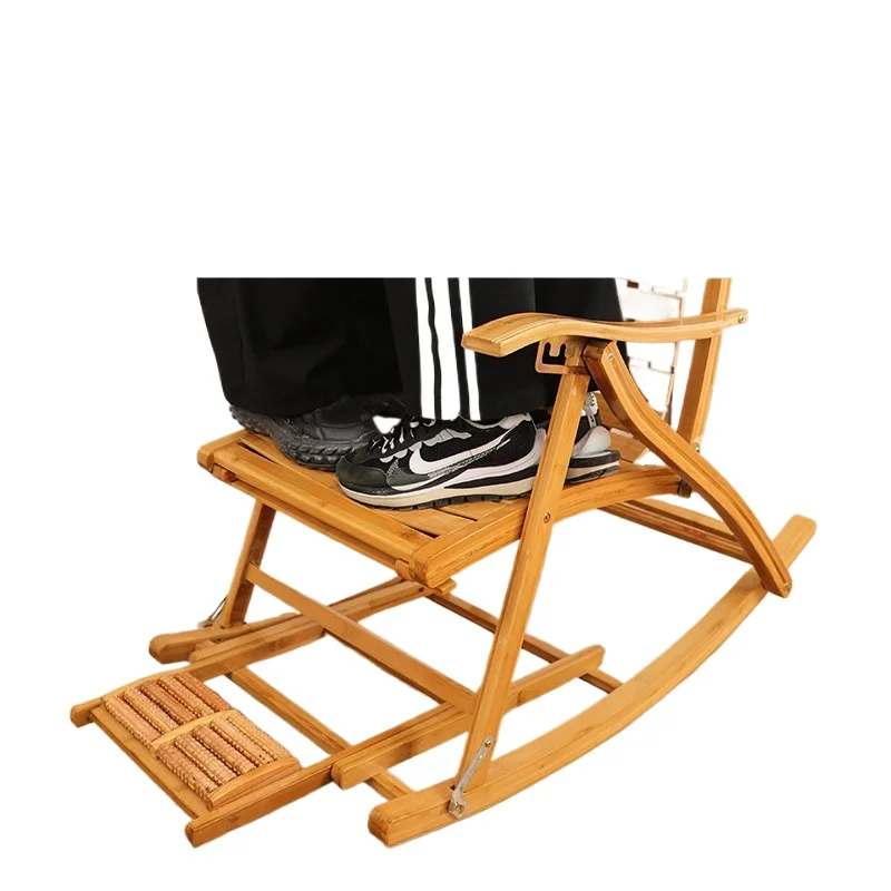 

Living room sleeping household elderly adult leisure rocking chair recliner lunch break bamboo rocking chair happy