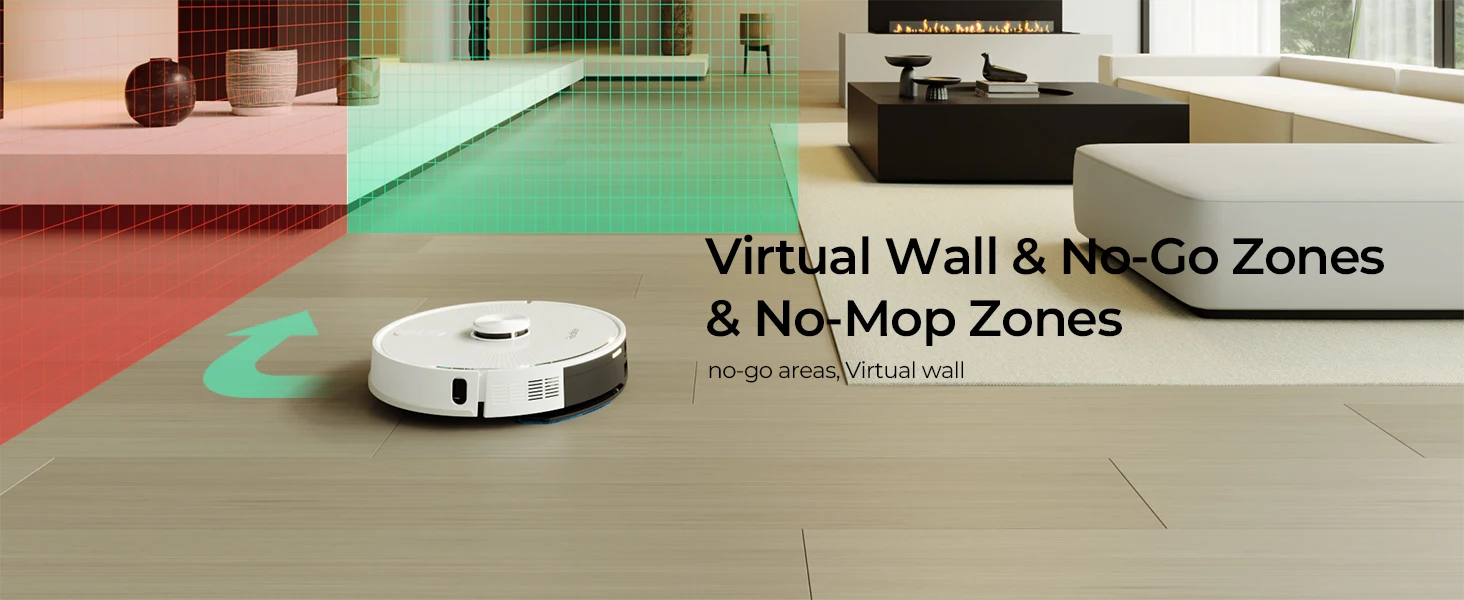 Roboter-Staubsauger Redkey R10, LiDAR-Navigation, APP-Steuerung, 4000PA Saugkraft, Smart Home Wischfunktion, Boden- und Teppichreinigungswerkzeug (1000W) – Detail 8