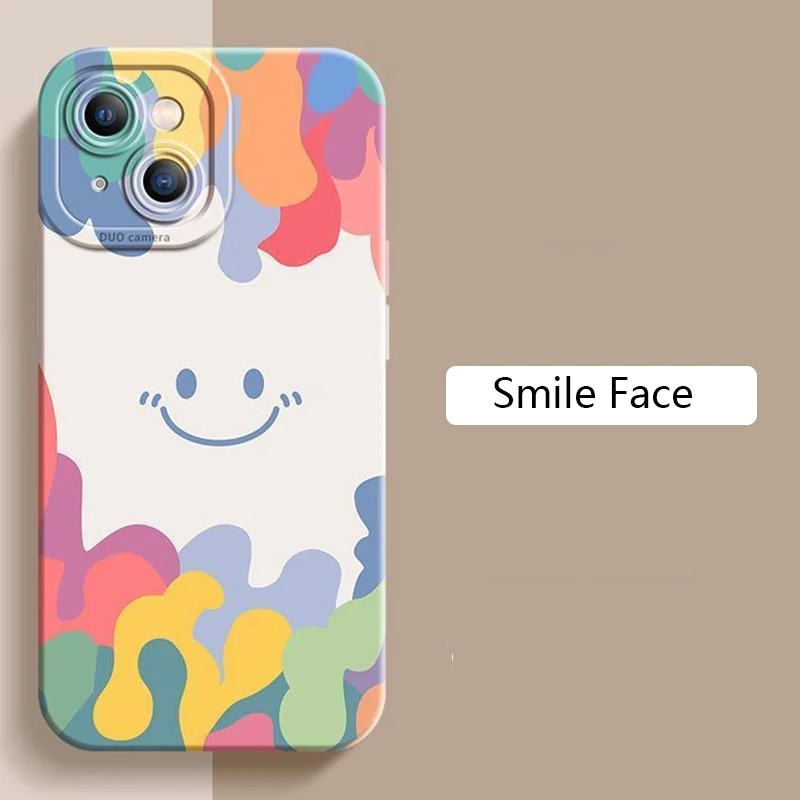 Luxury Ice Cream Smile Face Phone Case For Xiaomi Redmi Note 13 12 Pro Plus 12S 11S 11 10S 10 Redmi 12 13C Shockproof Soft Cover