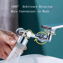 Universal 1080 Rotation Faucet Extender Sprayer Head For Kitchen Washbasin Extension Faucet Bubbler Sink Tap Splash Nozzle