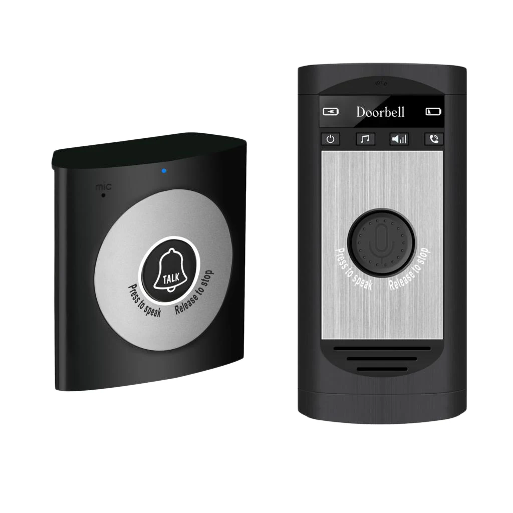 Set campanello citofono wireless domestico Intercomunicador ad alto volume nero