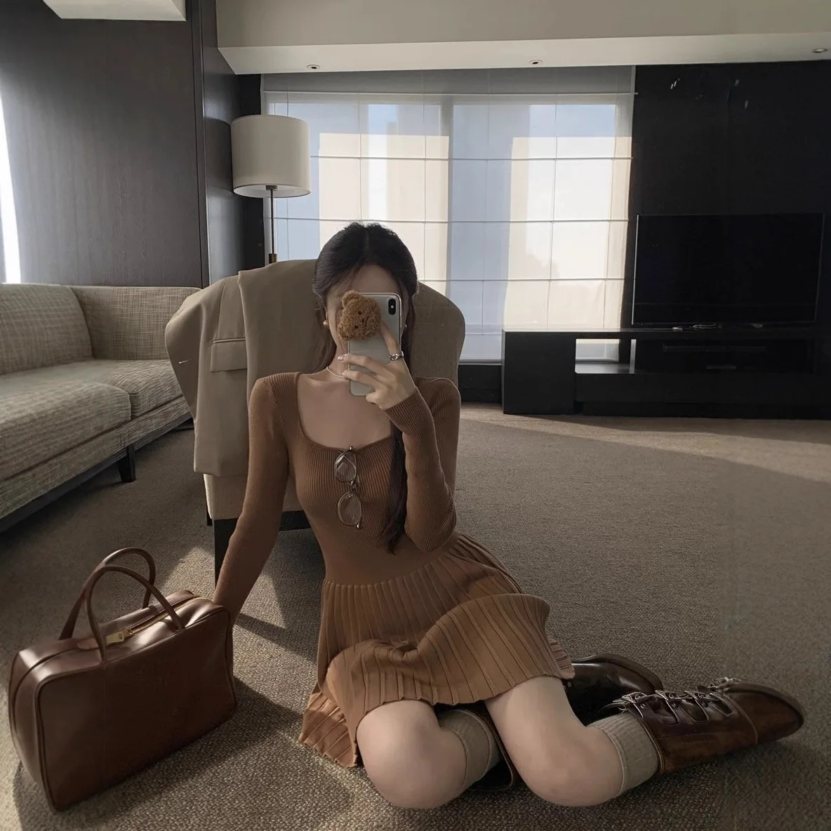 Kleider für Damen, Hochzeiten, Frühling, gehäkelt, Gänseblümchen, Rauchen, Schnürung, Rüschen, A-Linie, Picknick, Mori-Mädchen, Wald, pastoraler Stil, atmungsaktiv, sexy