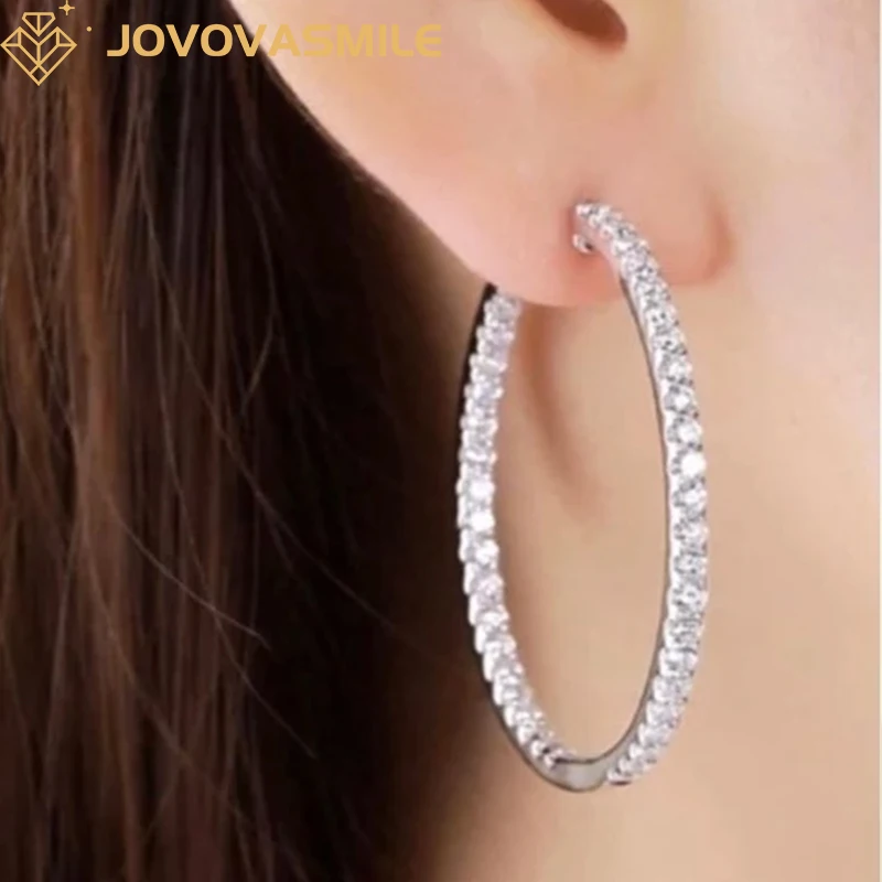 Jovovasmile 925 Silver Moissanite Earrings VVS1 D color Clear Moissanite Fashion Jewelry Gift for Woman girls