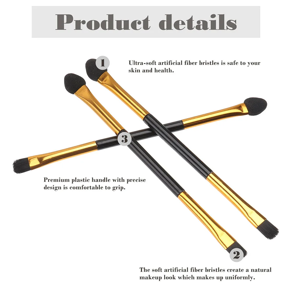 Eyeshadow Brush Set 20Pcs Double Headed Fiber Makeup Tools for Eye Shadow Application Professional Accessory Kit