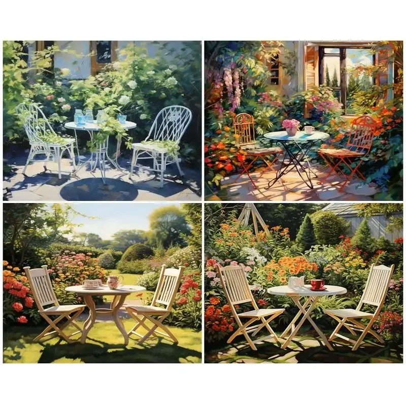 

759049 DIY Frame Paint By Numbers For Adults Home Garden Scenery Oil Paint By Numbers For Decor Wall Art Picture Diy Ideas