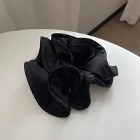 Vintage Solid Large Intestine Twisted Scrunchie For Women Girls Hair Tie Sweet Hair Band Hair Ring Fashion Hair Accessories 6