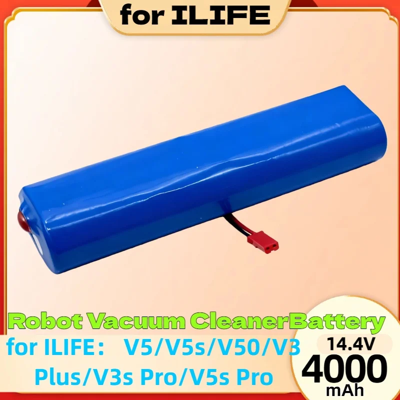 بطارية بديلة لمكنسة الروبوت ILIFE - ليثيوم جديدة 14.8 فولت 6800 مللي أمبير في الساعة، لـ V5/V5s/V50/V3 Plus/V3s Pro/V5s Pro قطع غيار عالية السعة #2