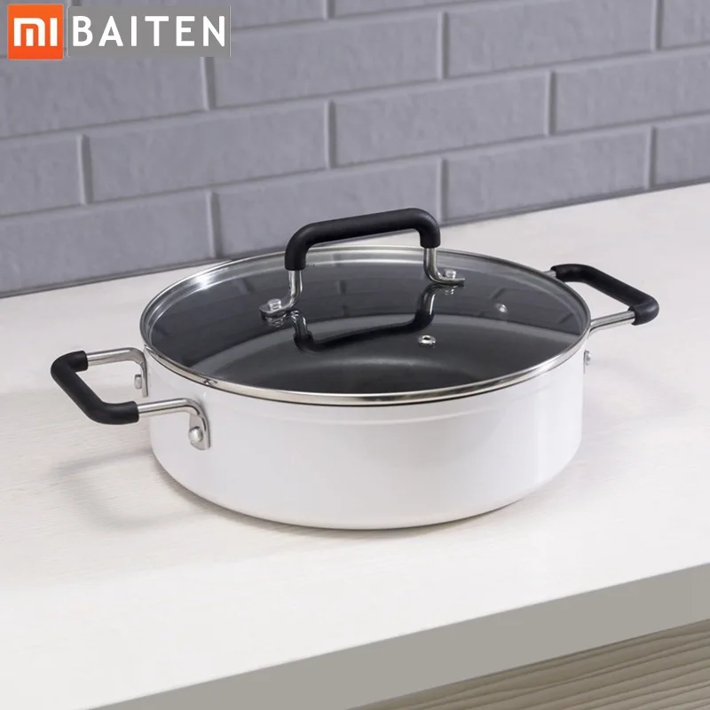 Xiaomi Zhiwu Soup Pot Food-grade Non-stick Coating Induction Cooker Cooking Pan with Stainless Steel Steamer