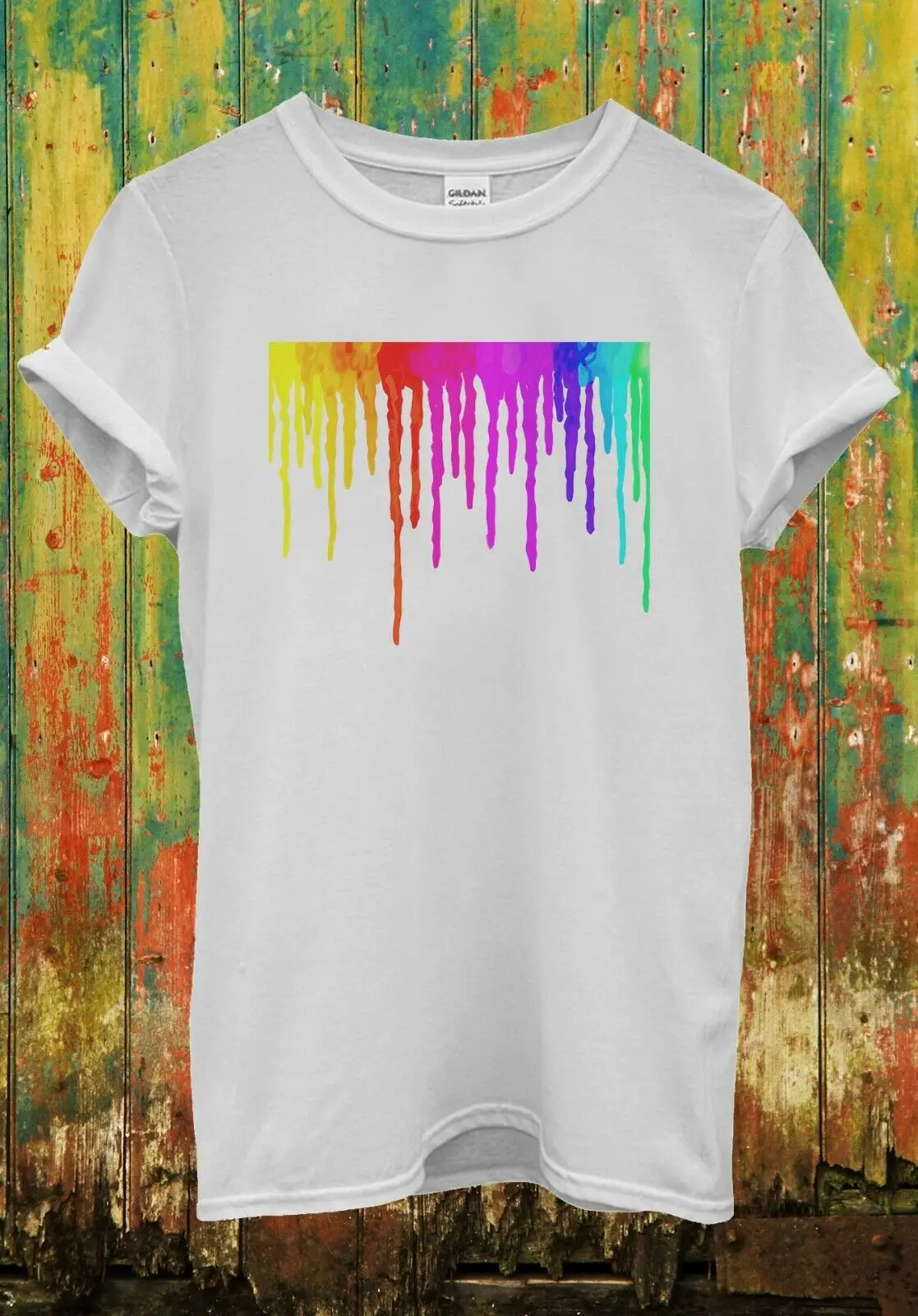 NHS Thank You Dripping Rainbow T Shirt Stay Safe Top 2536