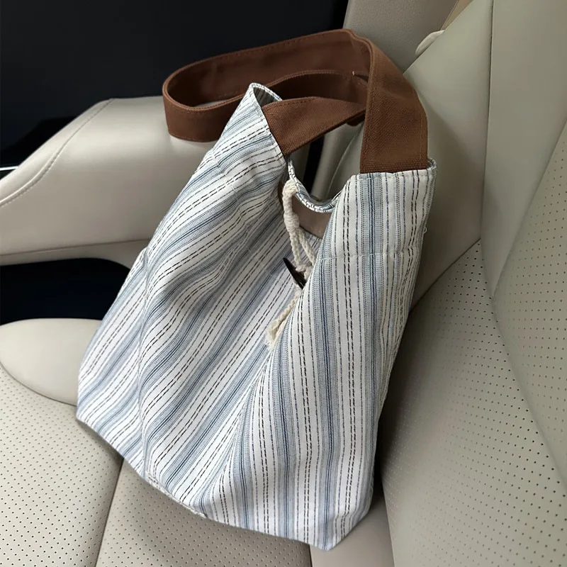 1 large capacity class simple canvas bag women's fashion casual commuter shoulder Tote bag