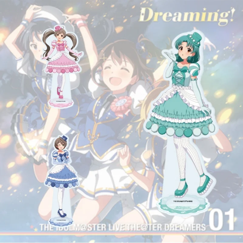 Anime THE IDOLM@STER MILLION LIVE! Acrylic Stand Mirai Kasuga Shizuka Mogami Tsubasa Ibuki Model Figure Cosplay Plate Keychain