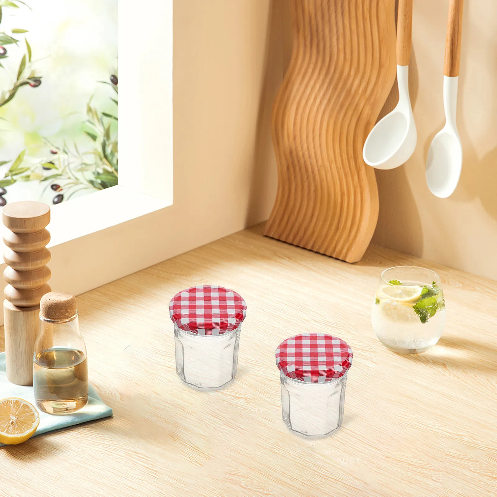4Pcs Airtight Glass Jam Jars 200Ml Empty Mason Jars Airtight Seal Canister for Homemade Preserves Honey Storage and Pickles