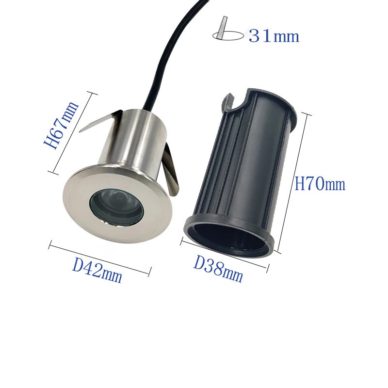 Wodoodporne światło podziemne LED 1W 2W 3W Zewnętrzne gruntowe ogrodowe ścieżki basenowe Podłoga zakopana podwórko Punktowa lampa krajobrazowa 12V