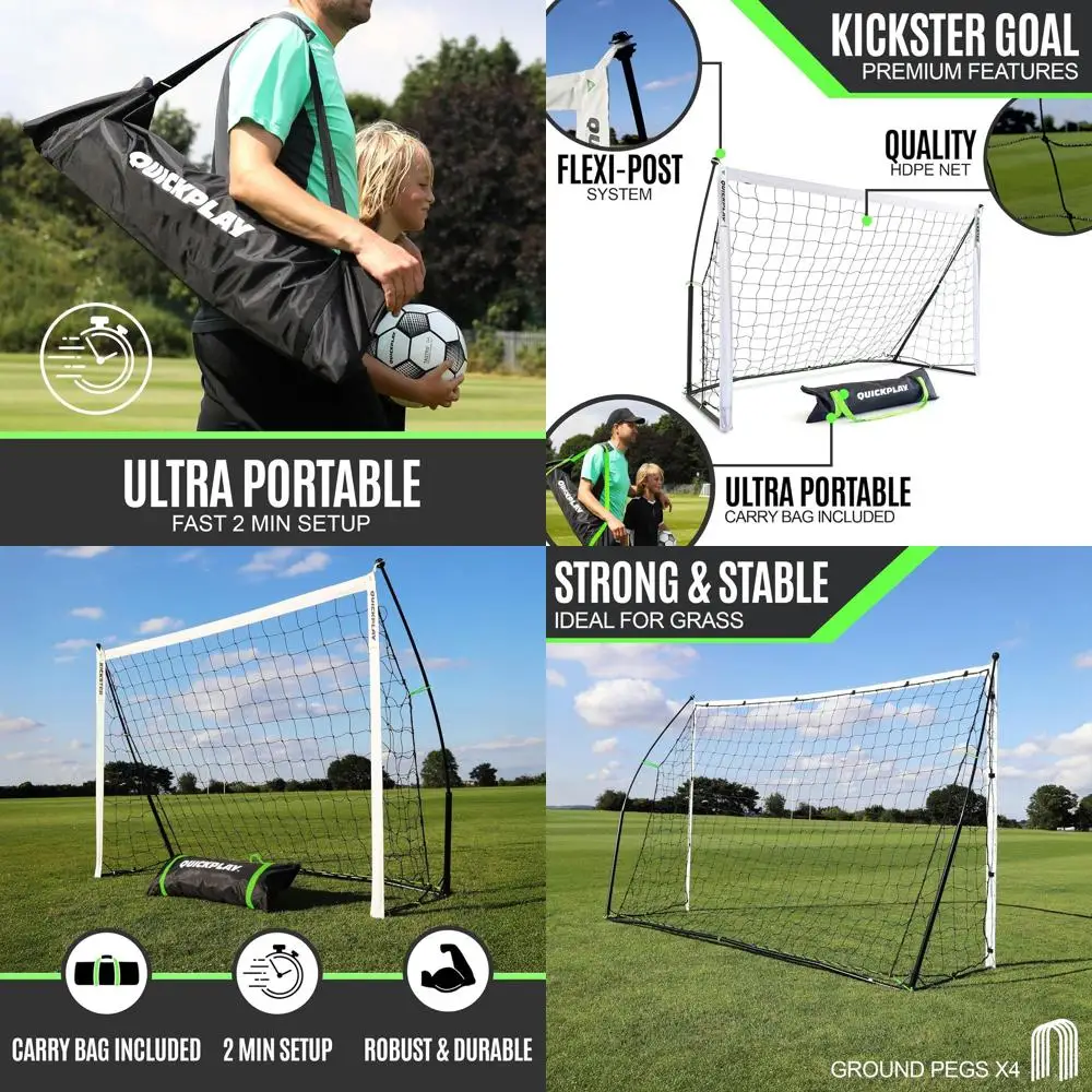 

Портативные футбольные ворота для всех возрастов - простая установка, в комплекте сетка, сумка для переноски, доступны 7 размеров