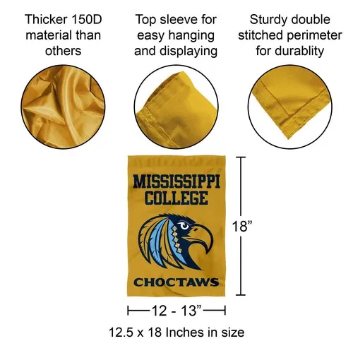 Mississippi College Choctaws Logo Garden Flag and Yard Banner zzo