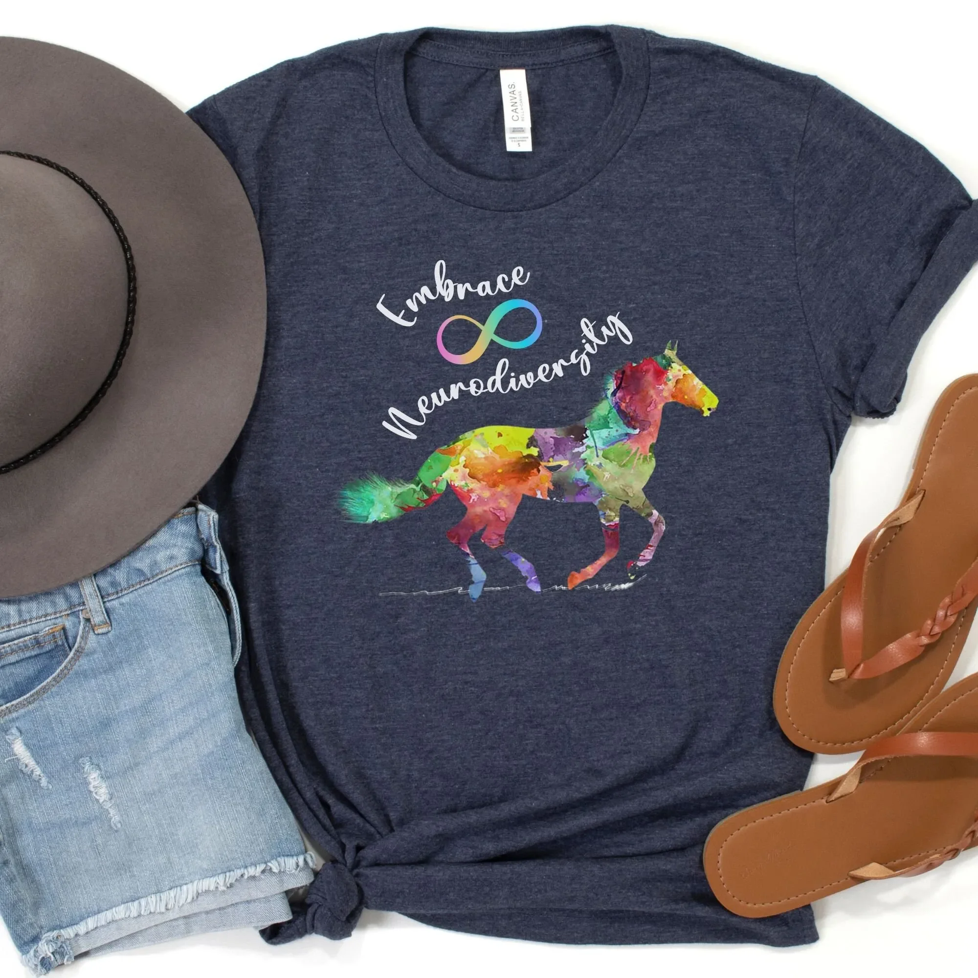 Embrace Neurodiversity Horse Therapy Inclusion Shirt Celebrate Minds Of All Kinds Autism Awareness Teacher Neurodivergent