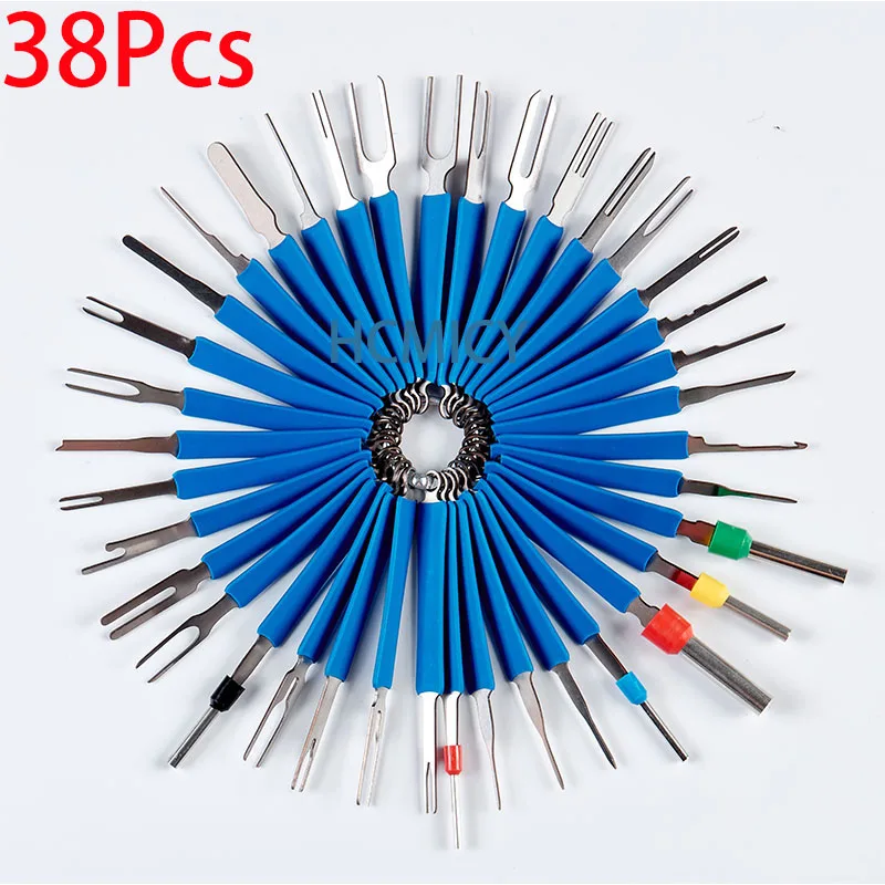 8-38Pcs Professional Removal Tool Kit Depinning Electrical Connector Pin Removal Terminal Disassembly Tool Car Pin Extraction ﻿