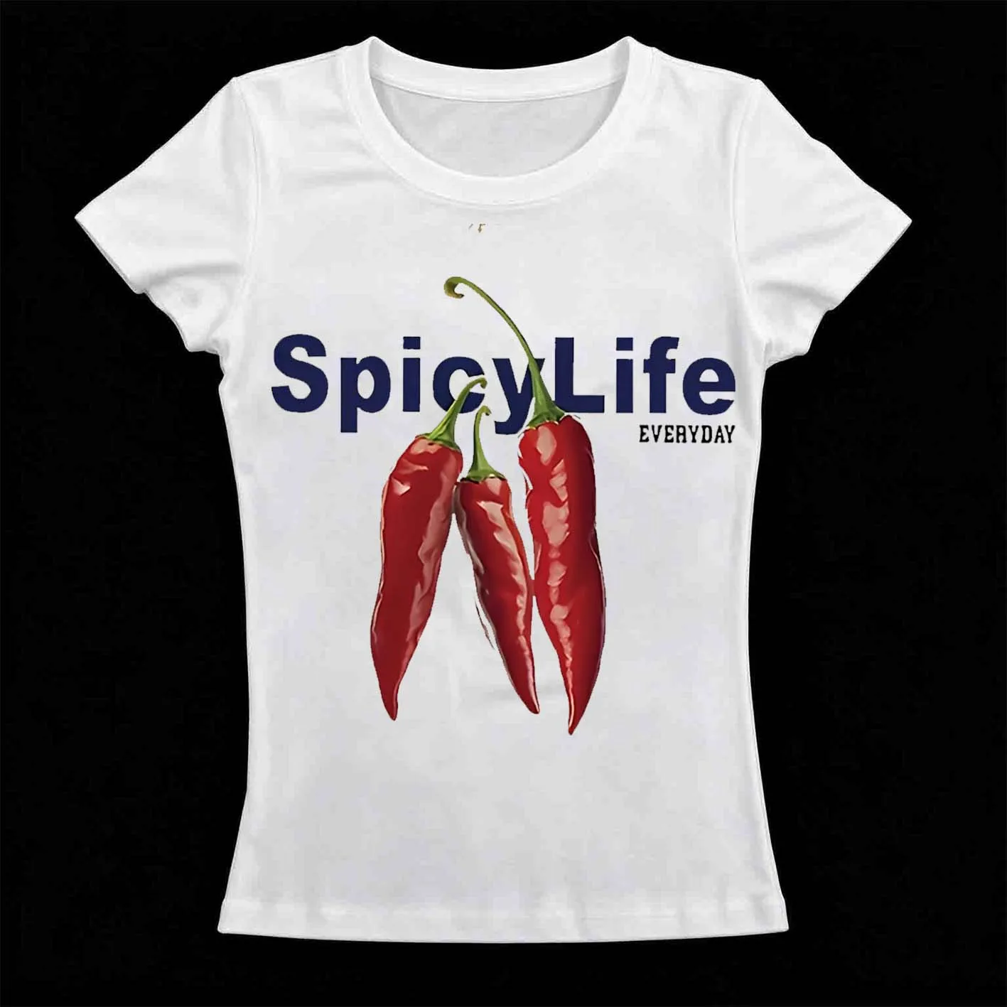 Girl Fun Aesthetic Chili T Shirt Y2K Slim Fit Short Sleeve Tee Cartoon Print Cute Casual Streetwear Top