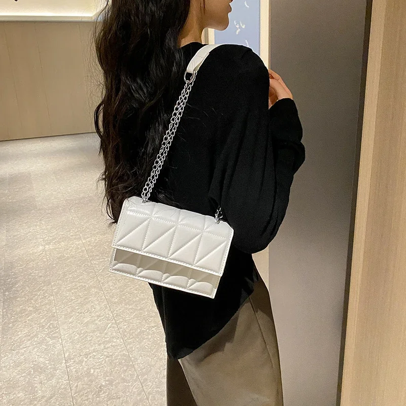 Designer Fashion Women Shoulder Bag Ladies PU Leather Handle Handbags Chain Strap Crossbody Bags for Women view 2