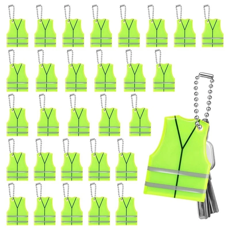 Reflective Keychain Tags 30 Pcs Liliaafar For Enhanced Nighttime Visibility And Safety Eco-Friendly