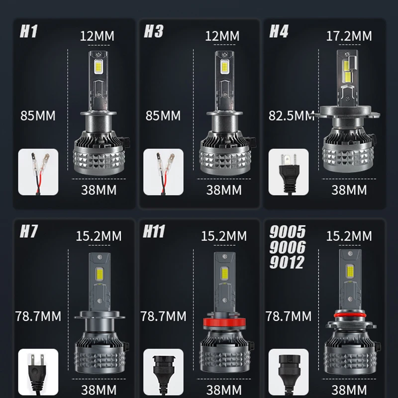 H7 LED 24V Truck LED Bulbs H7 24V For Truck 9012 H1 H3 H4 H11 H8 H9 9005 HB3 9006 HB4 LED Headlight 110W Auto Lamp 2PCS