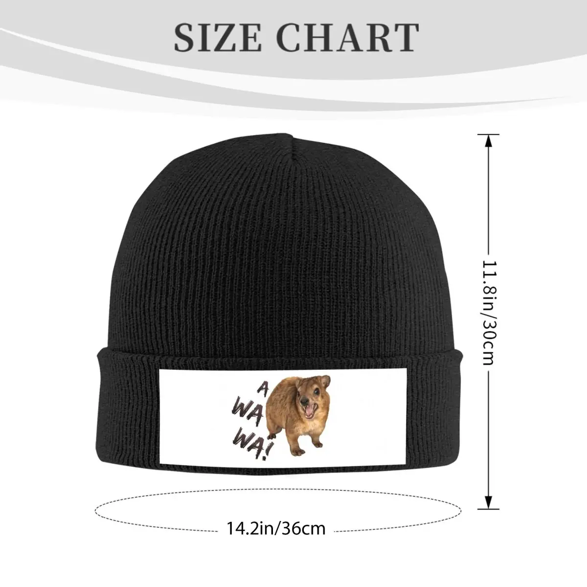 Awawa Angry Screaming Rock Hyrax Meme Warm Knitted Cap Winter Knit Bonnet Hat Skullies Beanies Hip Hop Caps for Unisex
