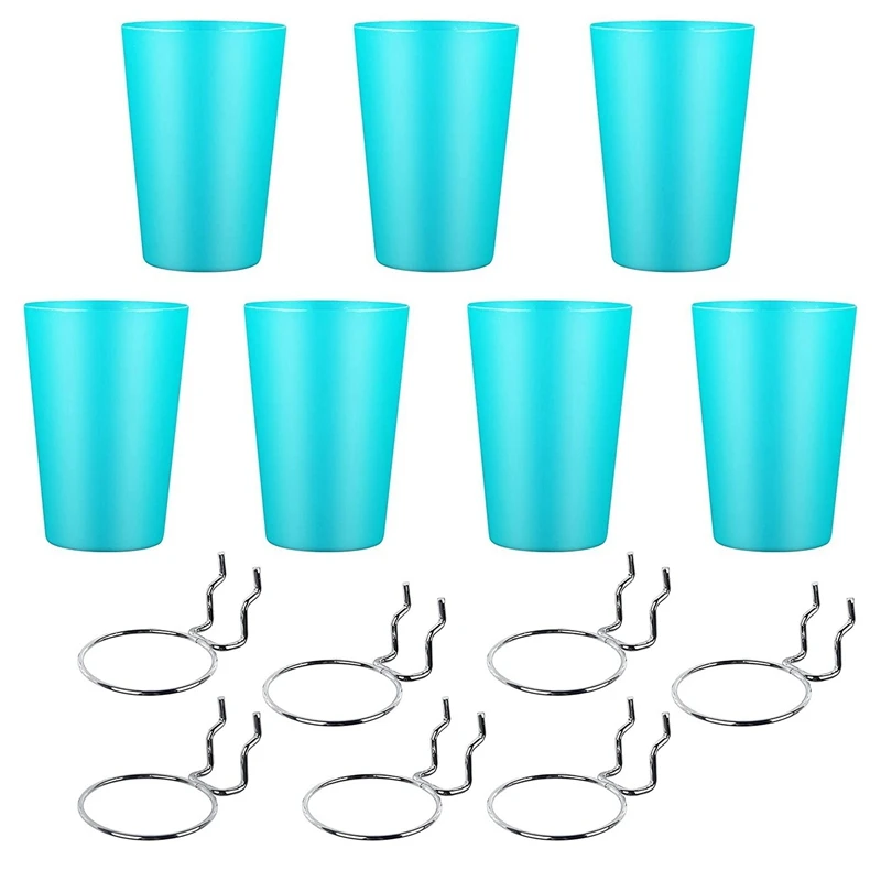 

New7 Sets Pegboard Hooks With Pegboard Cups Ring Style Pegboard Bins With Rings Pegboard Cup Holder Accessories