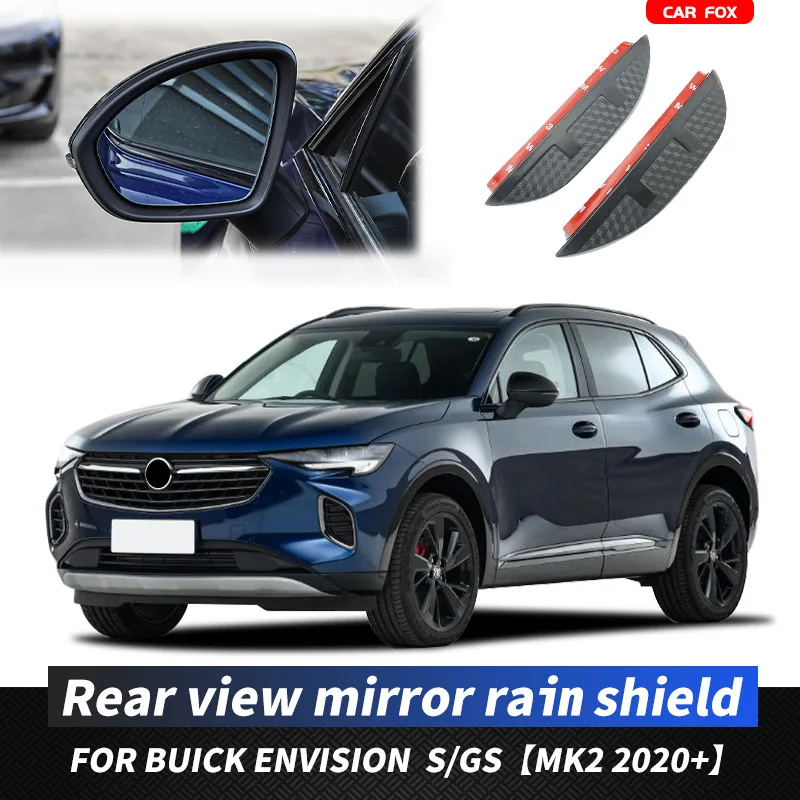 

For Buick ENVISION S/GS Plus 2014-2021 Car Rear View Mirror Rain Shield Protective Cover Sun Shade Car Styling Auto Accessories