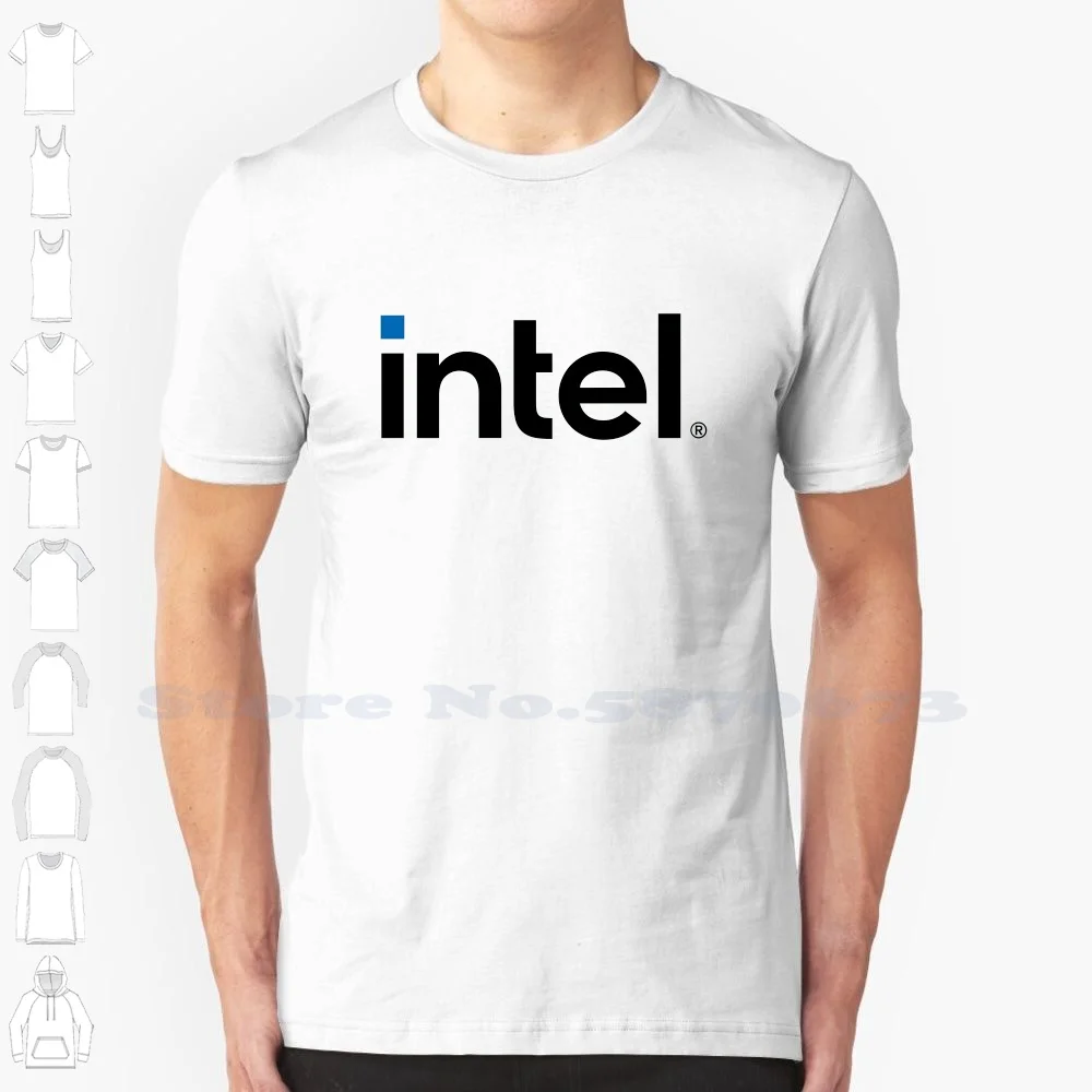 Intel Logo Casual T Shirt Top Quality Graphic 100% Cotton Tees