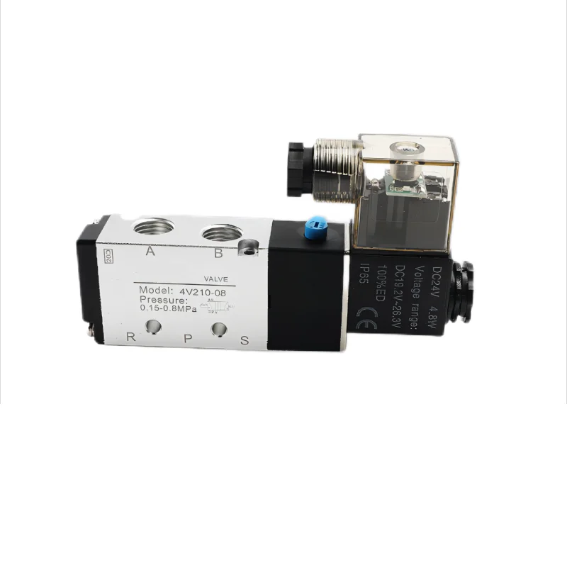 Airtac Type 4V210-08 Solenoid Valve Single 2-position 5-way Pneumatic Solenoid Valve AC110V AC220V AC380V DC12V DC24V