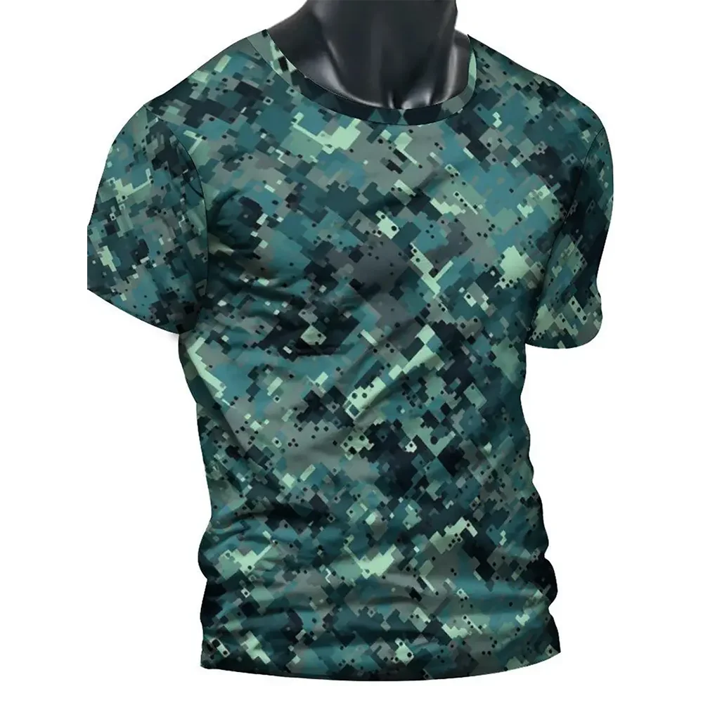 Men\'s Camouflage Sports T-Shirt Comfortable And Stylish Graphic Teefor Outdoor Fitness Activities Fashion Casual Male Clothing