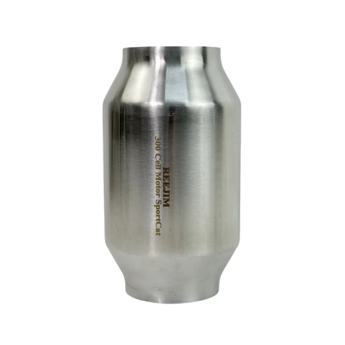 Imagen 2 del producto Convertidor catalítico de sustrato metálico de alto flujo 300 celdas Entrada de 2,5'' 3"" Acero inoxidable Ajuste universal 7.87""x4,5"" (200x114 mm)