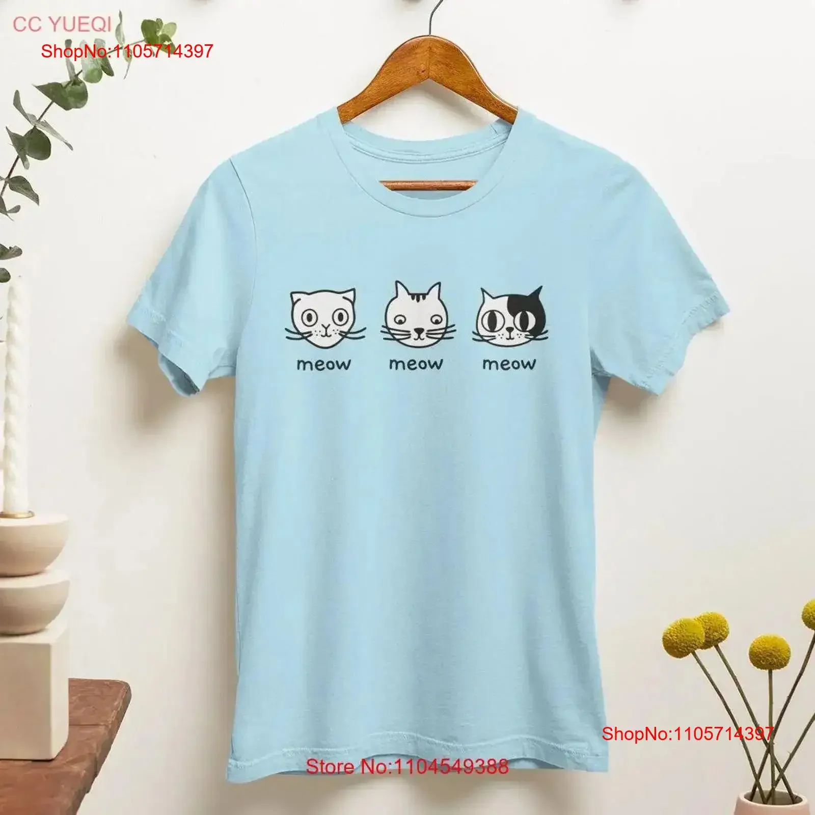 Meow T Shirt MULTICOLOURS Cat Lover Unique s Birthday Present Cats Funny Cute vintage Washed Stretched designer clothes