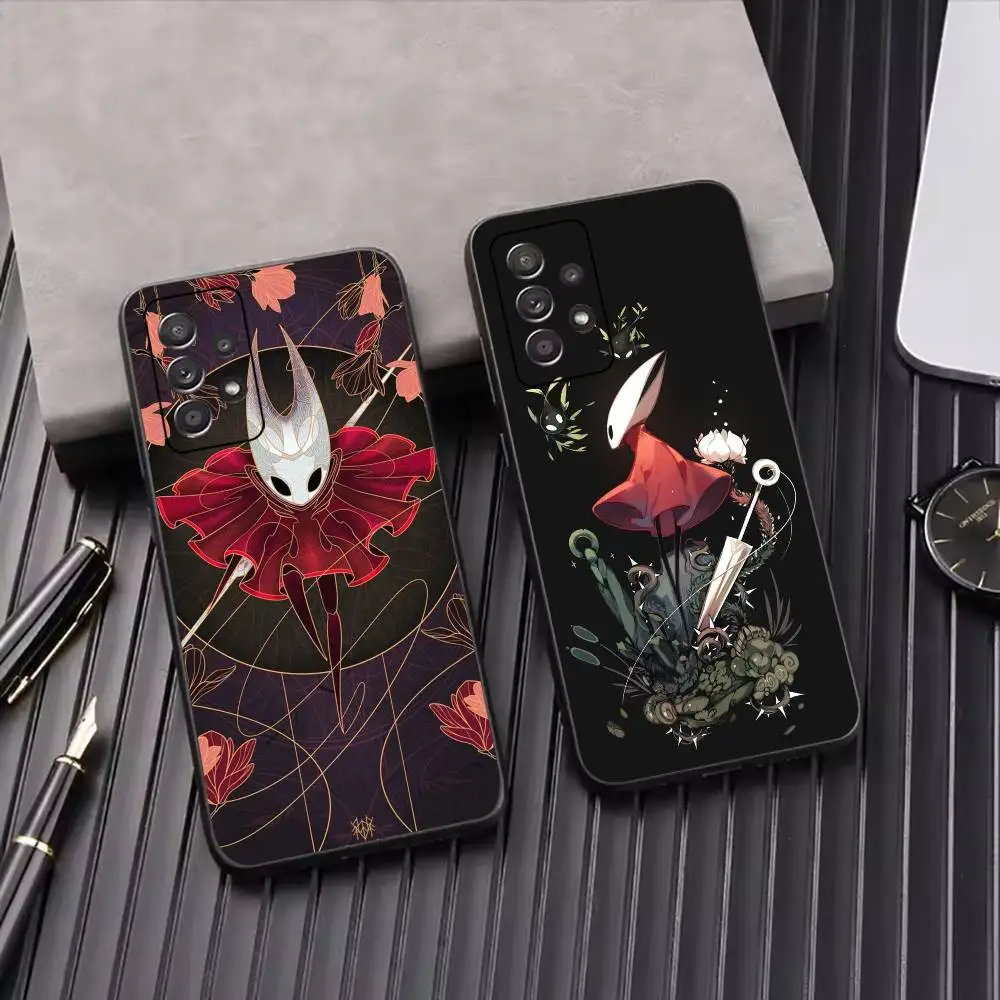 Cute Game Hollow Knight Silksongs Phone Case Black Silicone Soft For Samsung S25,S24,S21,S22,S23,S30,Ultra,S20,Plus,Fe,Lite