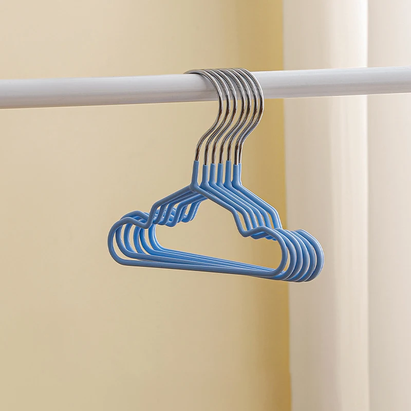 Grucce per bambini Rivestimento in gomma antiscivolo Grucce per vestiti per bambini Grucce per neonati in metallo per l'organizzazione dell'armadio dei pantaloni del cappotto del bambino