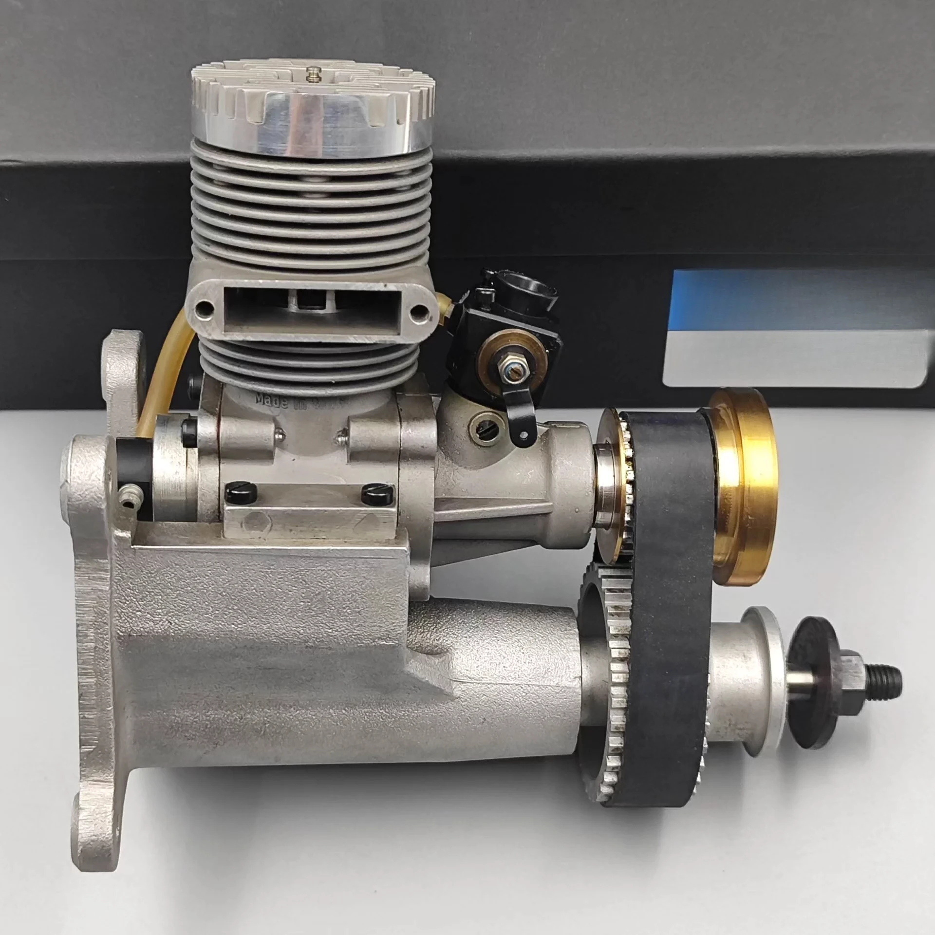 Modelo de aeronave motor hb 61 metal metanol modelo aeronave motor redução cinto modelo brinquedo