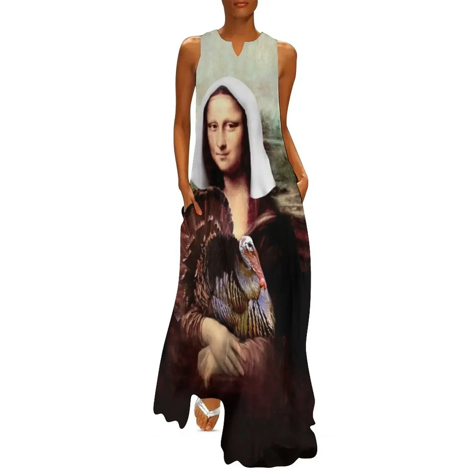 

Mona Lisa Thanksgiving Pilgrim Long Dress chic and elegant woman dress luxury dresses elegant chic women dresses promotion Dress