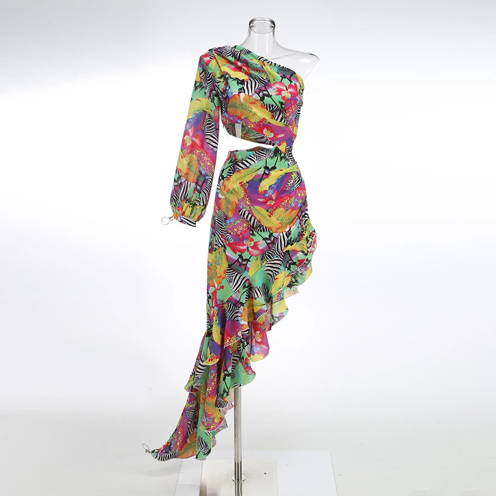 tropical dresses for party Nathalia Embrace Hawaiian tropical style with this floral maxi dress Custom Women's Off Shoulder Maxi