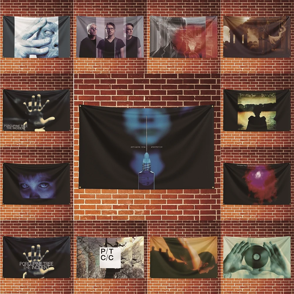 Porcupine Tree Music Flag Banner For Fan Cave Watch Party Tailgate Gathering Indoor Outdoor Backyard Home Festival Ornament Supp