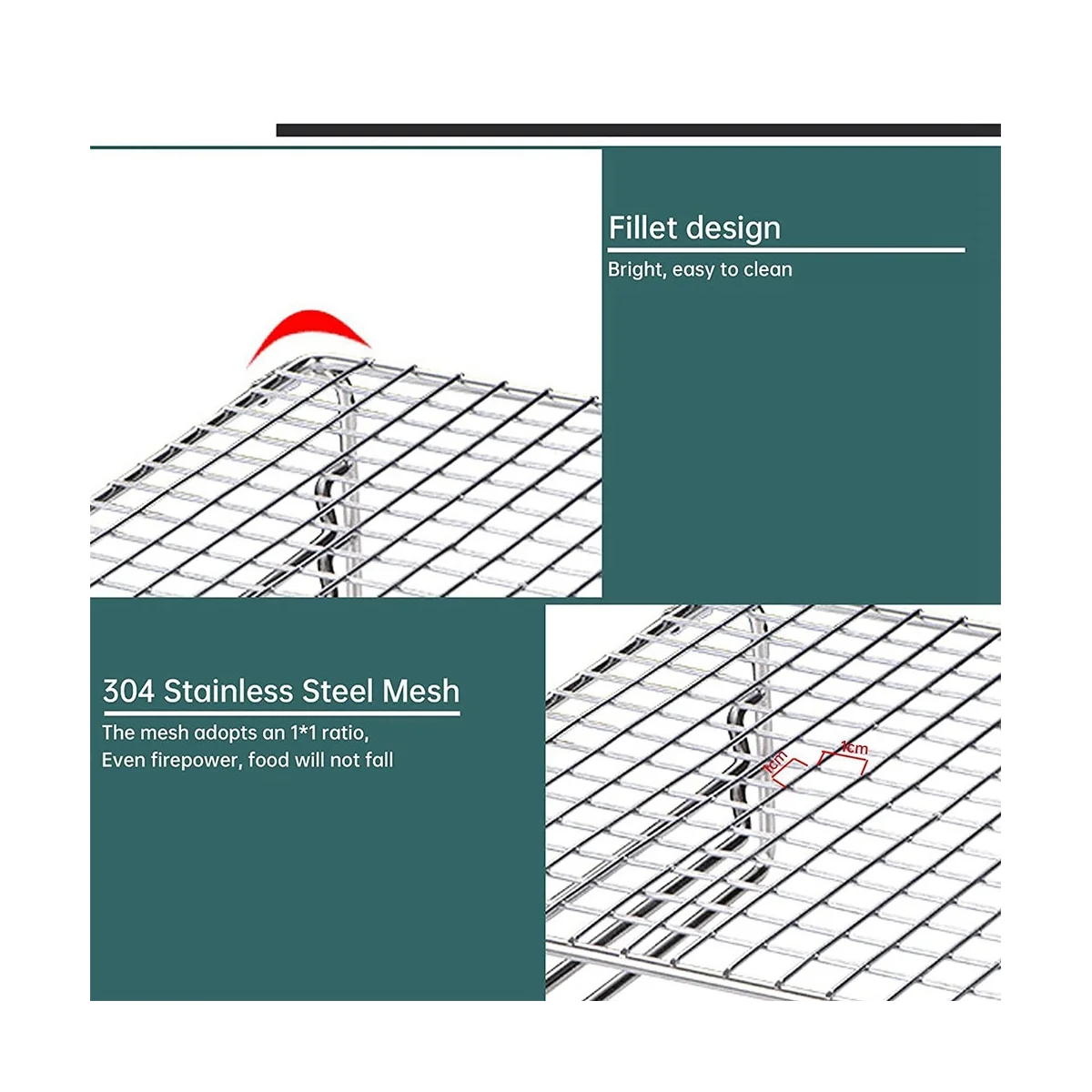 Grelha dobrável grelha de acampamento grelha dobrável mini grelha ao ar livre grade aço inoxidável para piquenique caminhadas acampamento churrasco