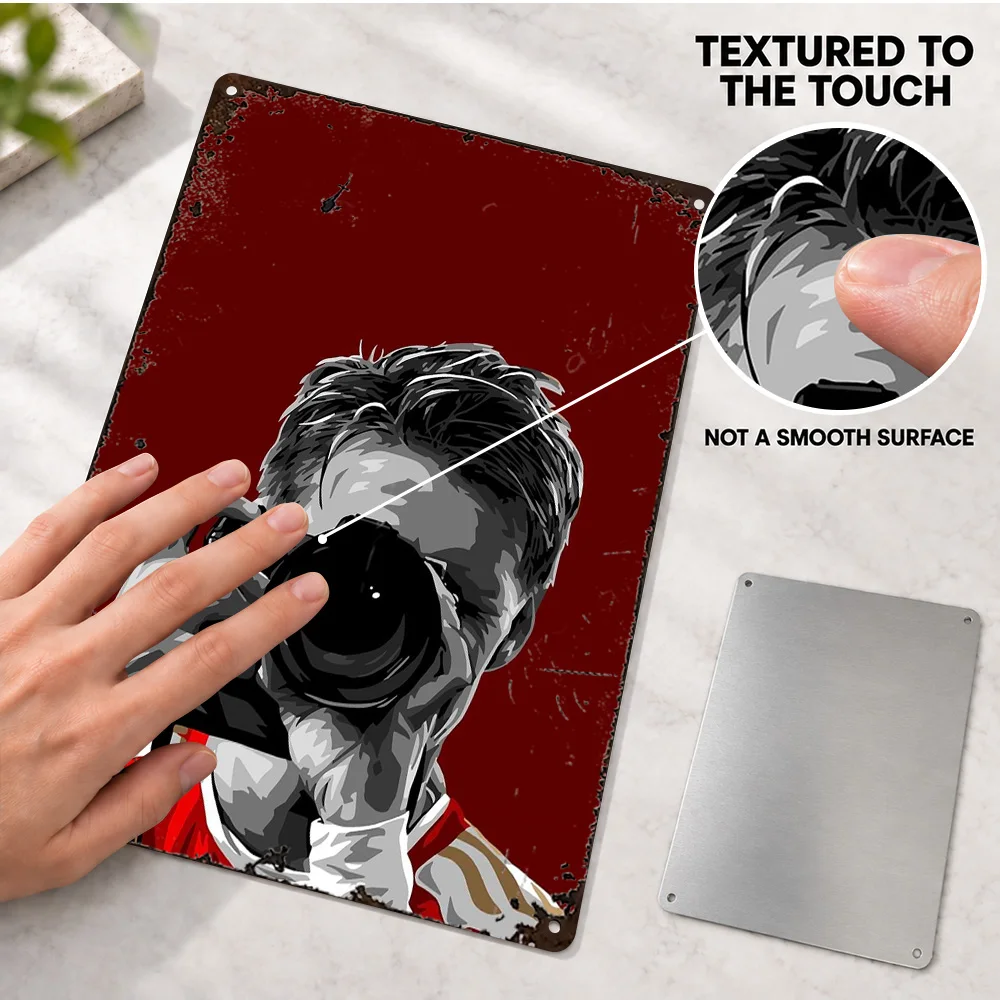 Martin Odegaard Football Player Aluminum Poster Customized Metal Sign Sports Photography Wall Art For Media Room Collector Gift