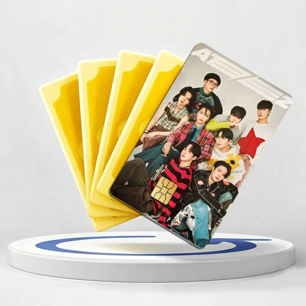 ATEEZ-Kpop Boy Crew  Card Stickers for Bank Access Protective Waterproof Film Cover Sticker Gift