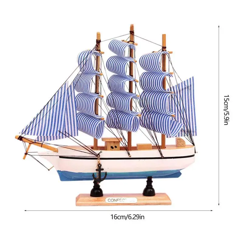 Sail Boat Decor For Home Sailing Boat With Lifelike Rigging Sail Boat Model Room Decoration Home Decor Set For Desks Bedside