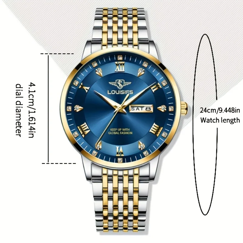 Orologio al quarzo verde moda per uomo Orologi da uomo luminosi impermeabili in acciaio inossidabile Top Brand di lusso Relogio Masculino