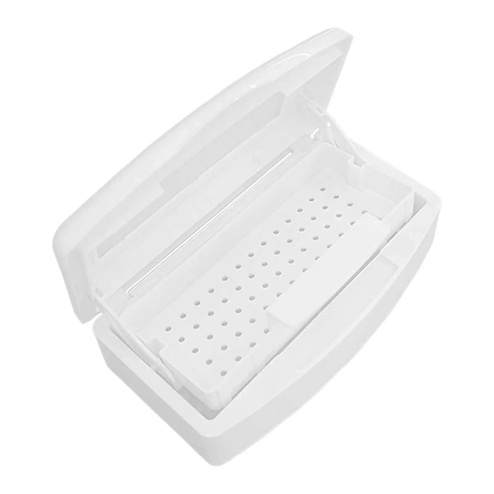 Sterilizer Box for Nail Tools Transparent Window Cleaning Tray Manicure Storage Organizer with Drainage