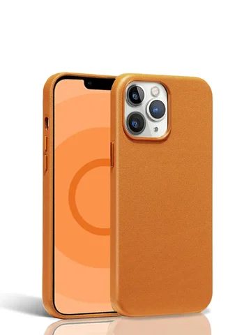 Original Leather Wireless Charging Animation Cases for iPhone 16 15 14 13 Pro Max Magsafe Phone Case Magnetic Cover Accessories