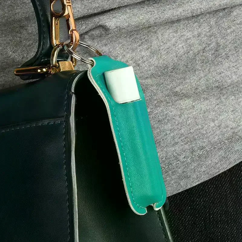 Pu Leather Chapstick Pouch Keys Ring Lipstick Lip Gloss Bag Keychain Holder Portable Lip Balm Bottle Packaging Cover Key Ring view 5