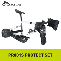 NOOYAH Bike Bag Bicycle Transport Protect Set Bike Frame Protect Cover kit Bike Accessories Crankset Pad Chainring Support Pad