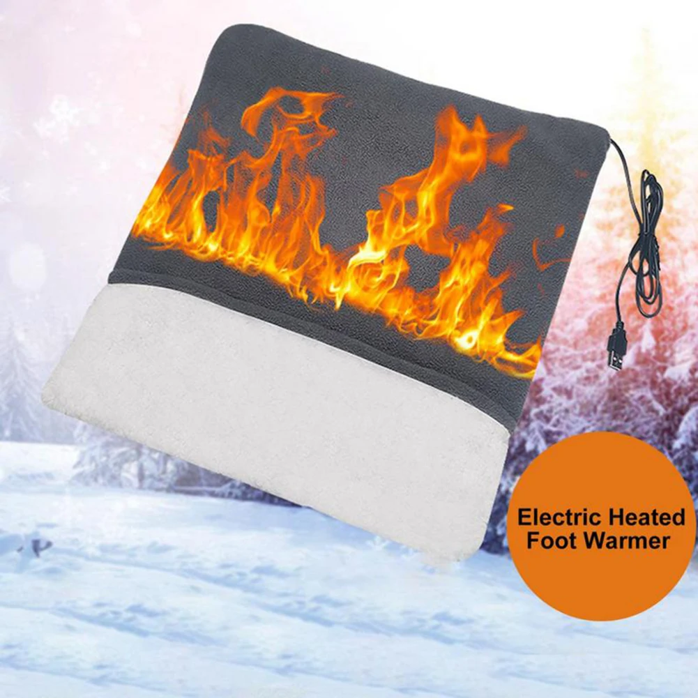 

Electric Heated Foot Warmer Mat Washable Feet Heating Pad Soft Plush Foot Warmer Heating For Winter 38 x 35cm